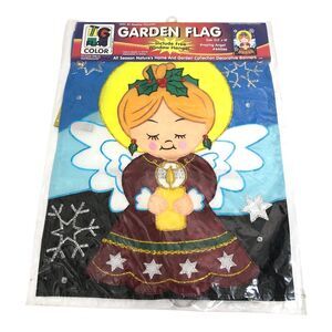 Christmas Garden Flag Praying Angel 13.5x18 Small Decorative Applique House Flag